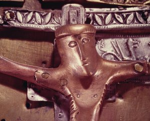 Bell-helligdommen kjent som Corp Naomh, Templecross, County Westmeath, sølv- og bronsedetaljer fra 10. og 15. århundre fra 390440